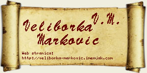 Veliborka Marković vizit kartica
